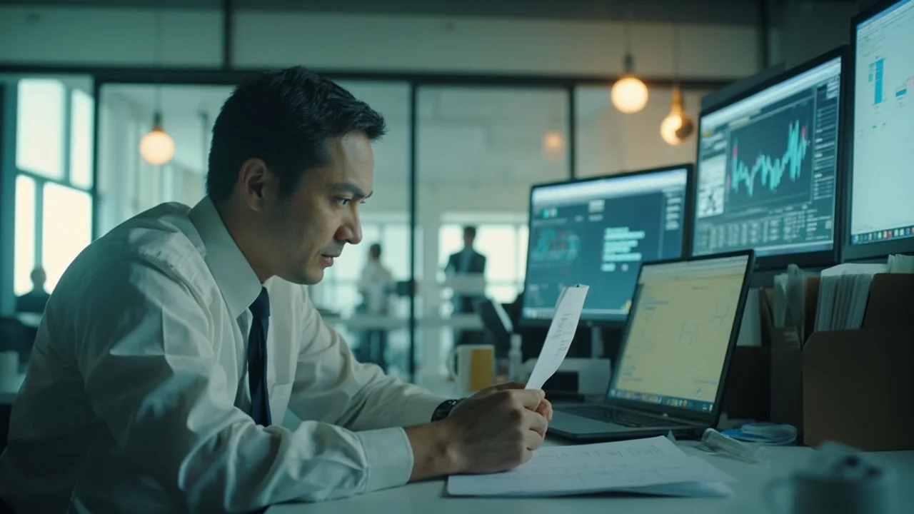 Workspace used for evidence-based corporate research.